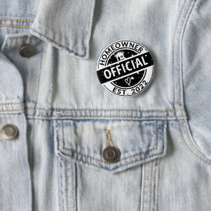 Badge Rond 5 Cm Propriétaire officiel EST.2022 Citer le réchauff