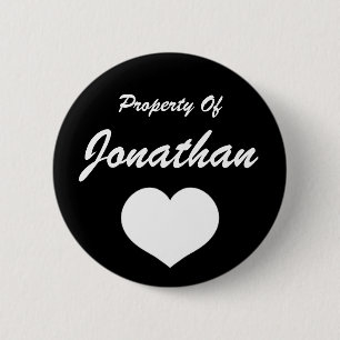 Badge Rond 5 Cm Propriété de (votre nom)