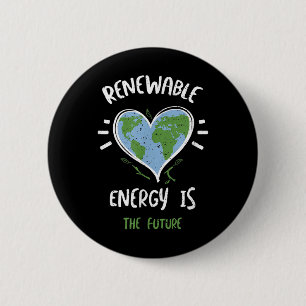 Badge Rond 5 Cm Protection de l'environnement_ Énergie Renouvelabl