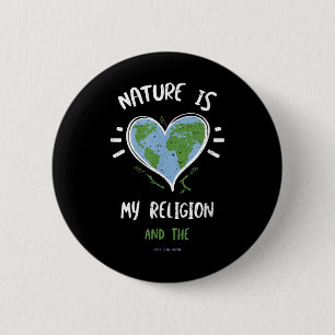 Badge Rond 5 Cm Protection de l'environnement_ La Nature Est Ma Re
