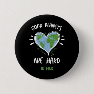 Badge Rond 5 Cm Protection de l'environnement_ Les Bonnes Planètes