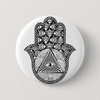 Badge Rond 5 Cm Protection des yeux mal Hamsa