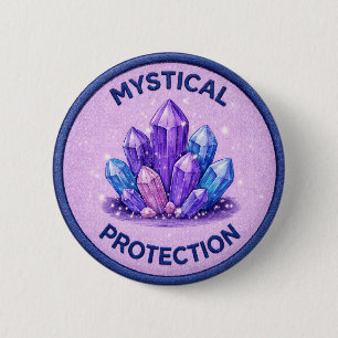 Badge Rond 5 Cm Protection Mystique