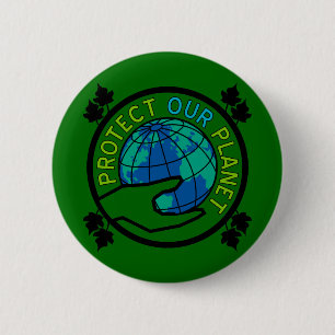 Badge Rond 5 Cm Protégez notre planète
