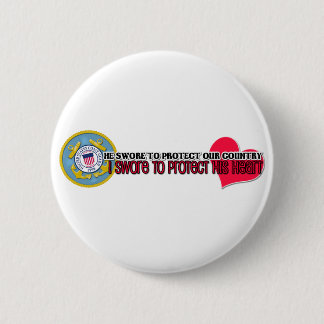 Badge Rond 5 Cm Protégez sa garde côtière de coeur