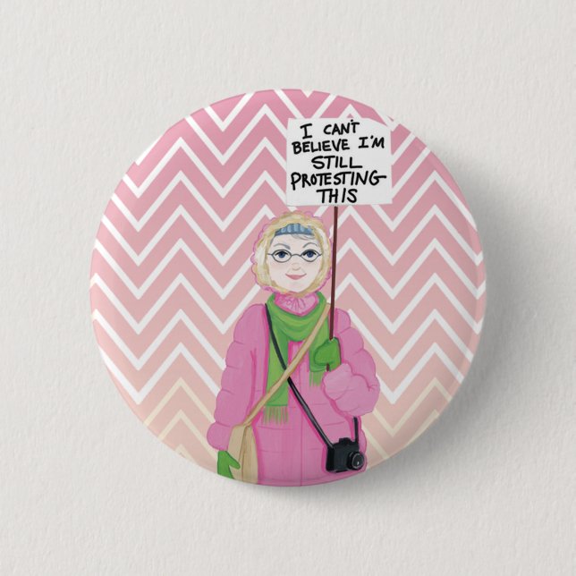 Badge Rond 5 Cm Protestant toujours (Devant)