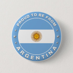 Badge Rond 5 Cm Proud To Be From Argentina
