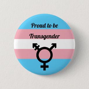 Badge Rond 5 Cm Proud to be transgenre Pride