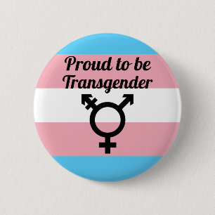 Badge Rond 5 Cm Proud to be transgenre Pride