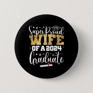 Badge Rond 5 Cm Proud Wfe 2024 Graduate Senior Graduation College
