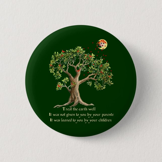 Badge Rond 5 Cm Proverbe kenyan de nature (Devant)