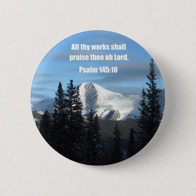 Badge Rond 5 Cm Psaume 145:10 (Devant)