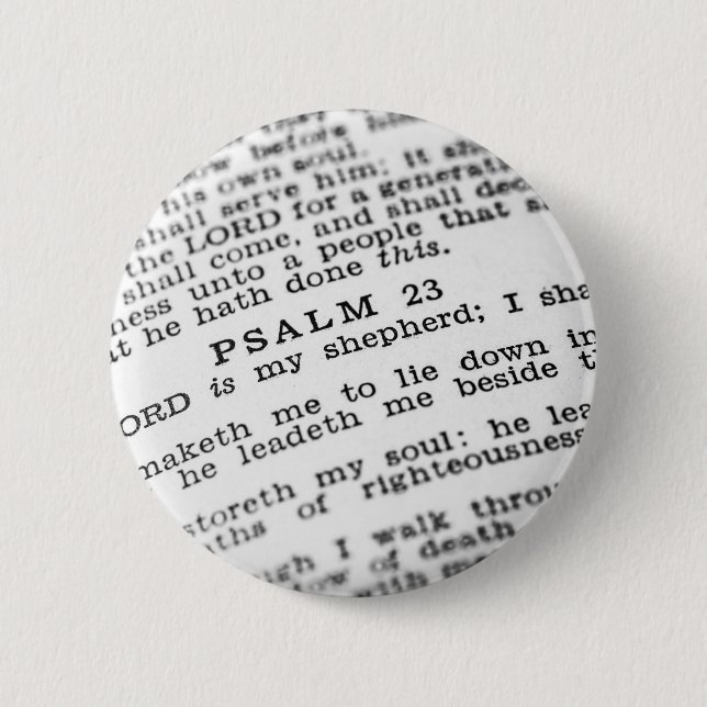 Badge Rond 5 Cm Psaume 23 (Devant)