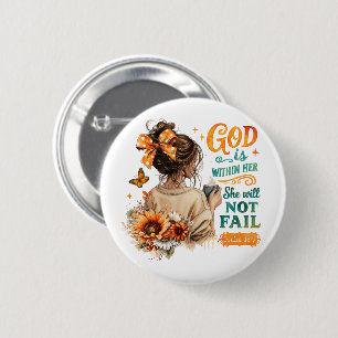 Badge Rond 5 Cm Psaume 46:5...
