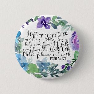 Badge Rond 5 Cm Psaume d'art chrétien 121