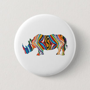 Badge Rond 5 Cm Psychédélique-Zèbre-Unicorne
