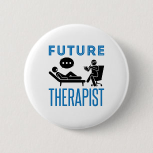 Badge Rond 5 Cm Psychologue Thérapeutique de l'avenir Santé ment