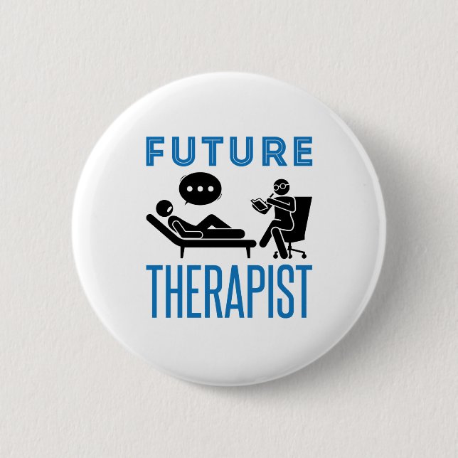 Badge Rond 5 Cm Psychologue Thérapeutique de l'avenir Santé mental (Devant)