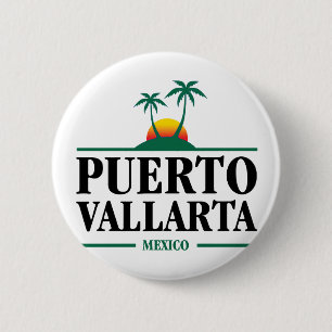 Badge Rond 5 Cm Puerto Vallarta Mexique