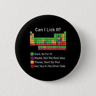 Badge Rond 5 Cm Puis-Je Lancer Le Tableau Périodique