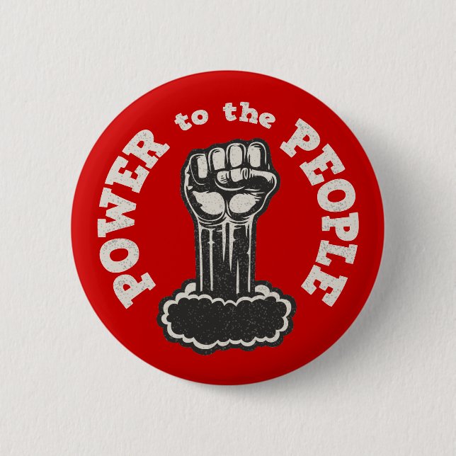 Badge Rond 5 Cm Puissance aux personnes (Devant)