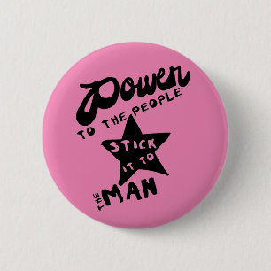 Badge Rond 5 Cm Puissance aux personnes
