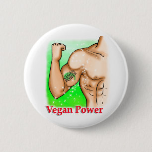 Badge Rond 5 Cm puissance végétalienne