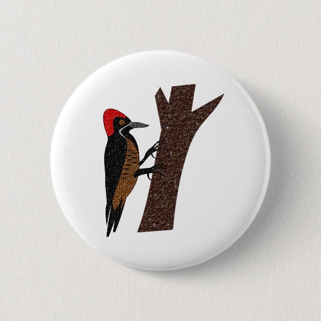 Badge Rond 5 Cm Puissant Pic (Devant)