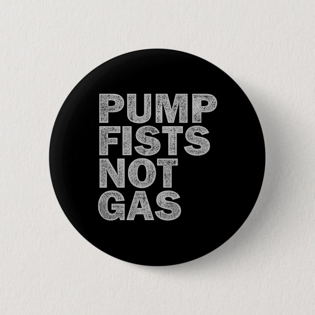 Badge Rond 5 Cm Pump Fists Not Gas Funny New Jersey Beach Souvenir (Devant)