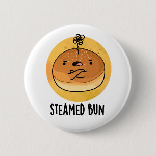 Badge Rond 5 Cm Pun de nourriture amusant Bun vapeur