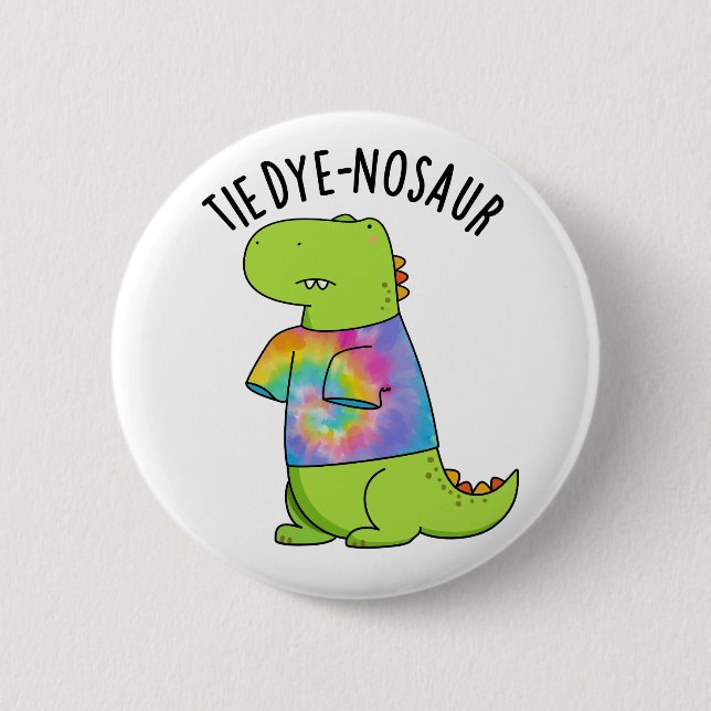 Badge Rond 5 Cm Pun Dinosaure Dinosaure Dinusé à cravate (Devant)