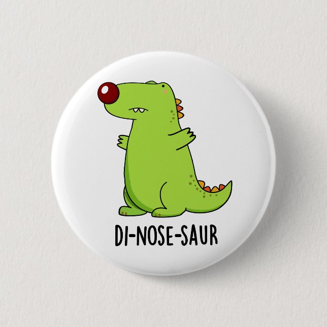 Badge Rond 5 Cm Pun Dinosaure Dinosaure Drôle (Devant)