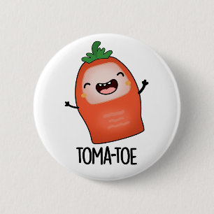 Badge Rond 5 Cm Pun tomate amusant