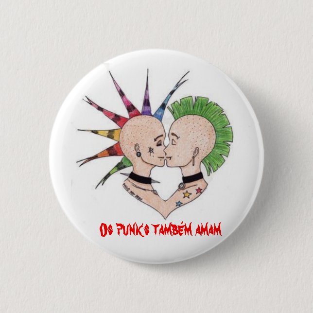 Badge Rond 5 Cm Punk (Devant)