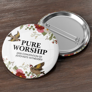 Badge Rond 5 Cm Pure Culte 2025 Convention JW Cadeaux Pin