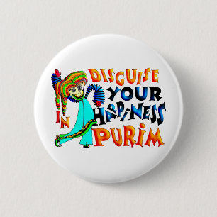 Badge Rond 5 Cm Purim (homonymie)