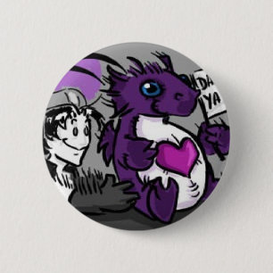 Badge Rond 5 Cm Purple Care Dragon