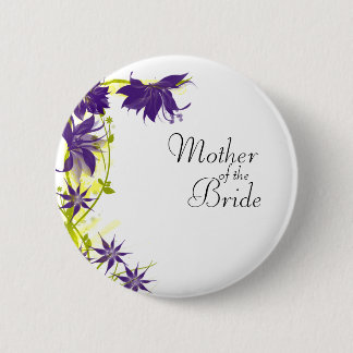 Badge Rond 5 Cm Purple Island Fleurs de mariage Mère de la mariée