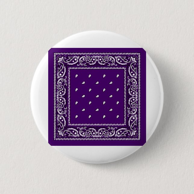 Badge Rond 5 Cm Purple Paisley Bandanna (Devant)