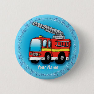 Badge Rond 5 Cm Putt Putt Pied de camion à feu
