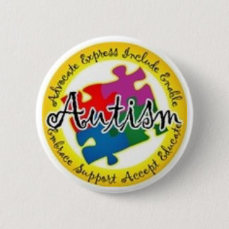 Badge Rond 5 Cm puzzle d'autisme
