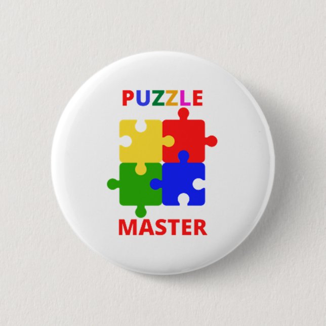 Badge Rond 5 Cm Puzzle Master (Devant)