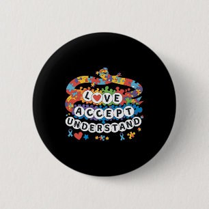 Badge Rond 5 Cm Puzzle Sensibilisation sur l'autisme Amitié Bracel