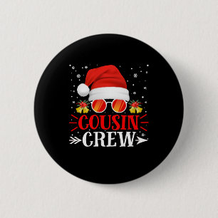 Badge Rond 5 Cm Pyjama correspondant à la famille de Noël de l'