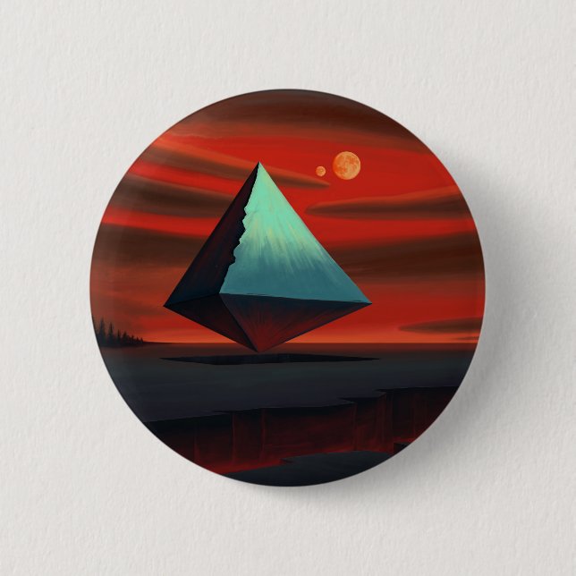 Badge Rond 5 Cm Pyramide de lune (Devant)