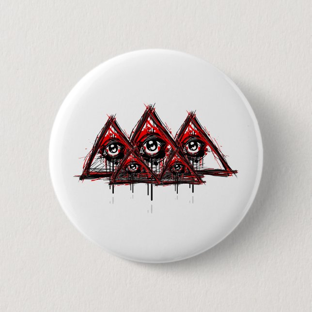 Badge Rond 5 Cm Pyramides (Devant)