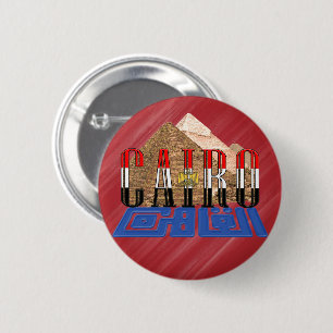 Badge Rond 5 Cm Pyramides égyptiennes du Caire