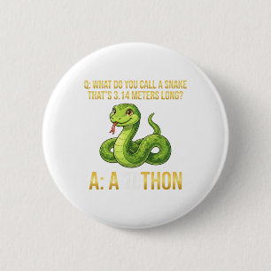 Badge Rond 5 Cm Python Pithon Pi jour Symbole Drôle Prof de maths