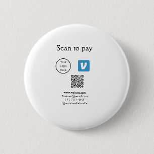 Badge Rond 5 Cm Q R code venmo scanner pour payer ajouter le logo