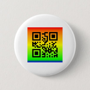 Badge Rond 5 Cm QR Code® dit : AMOUR